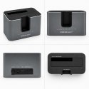 Qoltec Stacja dokująca 2w1 z funkcją Klonowania do dysków HDD SSD | 2.5" 3.5" SATA 6Gb/s | M.2 NVMe 10Gb/s | USB-C 3.2 gen 2 | 2
