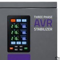 Qoltec Trójfazowy stabilizator napięcia AVR MULTIPROTECTION |10kVA | Dokładność ± 3% | Serwomotor 3F | LCD | Expert Line