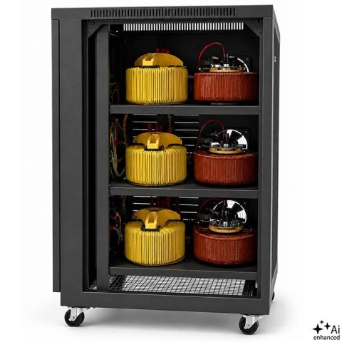 Qoltec Trójfazowy stabilizator napięcia AVR MULTIPROTECTION |15kVA | Dokładność ± 3% | Serwomotor 3F | LCD | Expert Line