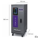 Qoltec Trójfazowy stabilizator napięcia AVR MULTIPROTECTION | 20kVA | Dokładność ± 3% | Serwomotor 3F | LCD | Expert Line