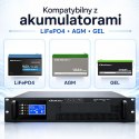 Qoltec Zasilacz awaryjny UPS Pure Sine Wave do RACK | 3kVA | 3000W | Power Factor 1.0 | LCD | EPO | USB | On-line