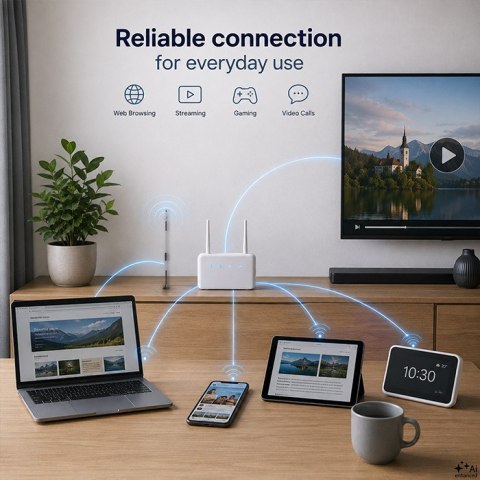 Qoltec Antena 4G LTE dookólna DUAL | 7dBi | Wewnętrzno-zewnętrzna