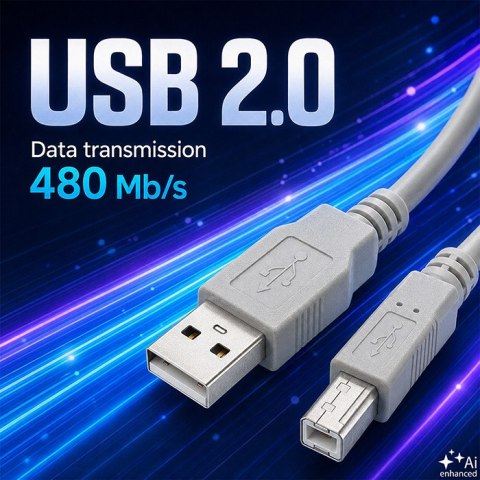 Qoltec Kabel USB 2.0 A męski | B męski | 1m