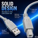 Qoltec Kabel USB 2.0 A męski | B męski | 1m