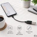 Qoltec Kabel USB OTG 2.0 A żeński | Micro USB B męski | 0.2m