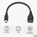 Qoltec Kabel USB OTG 2.0 A żeński | Micro USB B męski | 0.2m