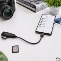 Qoltec Kabel USB OTG 2.0 A żeński | Micro USB B męski | 0.2m