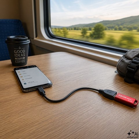 Qoltec Kabel USB OTG 2.0 A żeński | Micro USB B męski | 0.2m